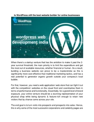 “Is WordPress still the best website builder for online businesses”-converted