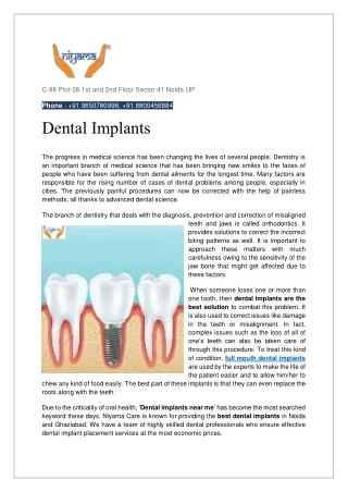 Dental Implants and orthodontic services