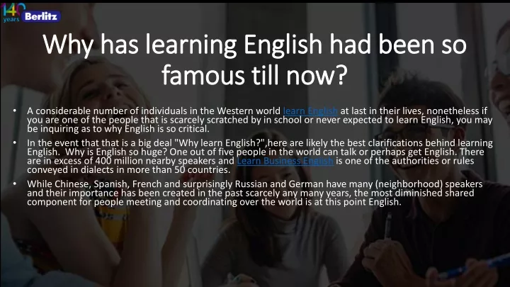 why has learning english had been so famous till now