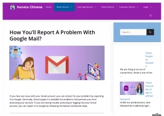How You’ll Report A Problem With Google Mail? - Kanata Chinese