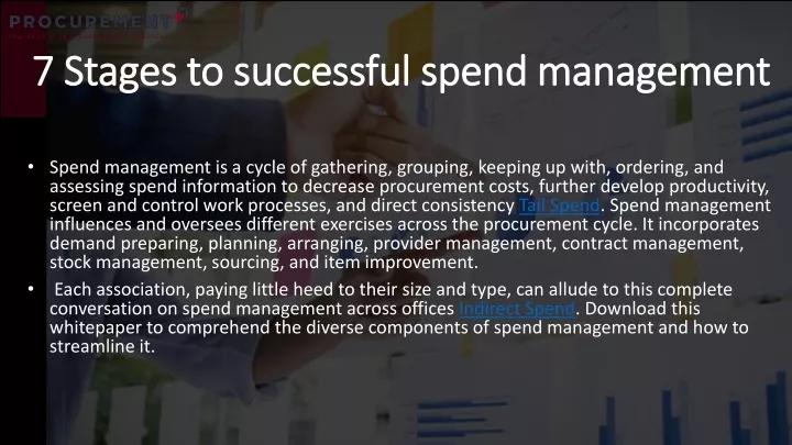 7 stages to successful spend management