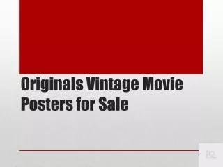 Originals Vintage Movie Posters for Sale
