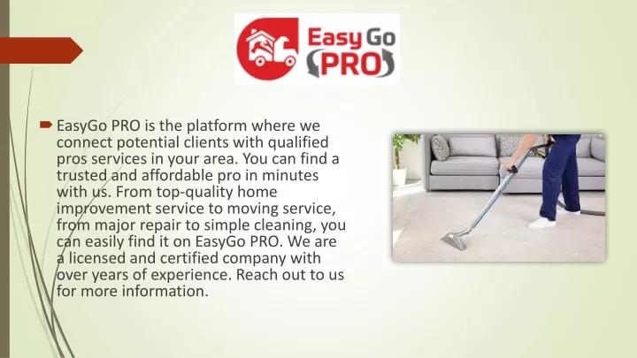 easygo pro is the platform where we connect