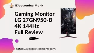Gaming monitor LG 27GN950-B 4K 144Hz - Full Review