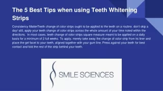 the 5 best tips when using teeth whitening strips