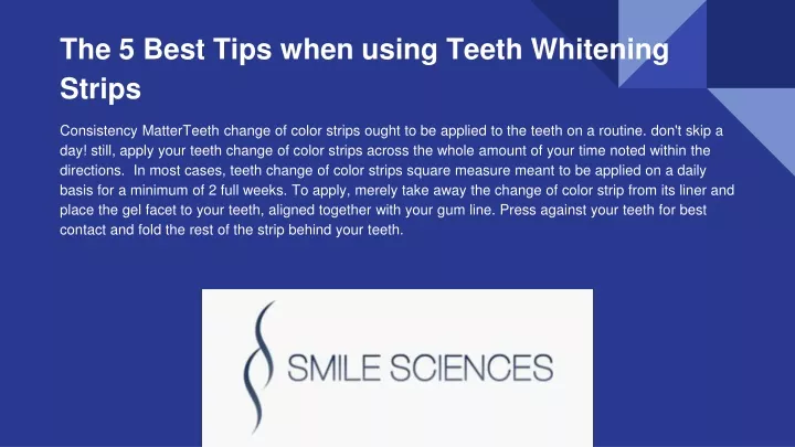 the 5 best tips when using teeth whitening strips