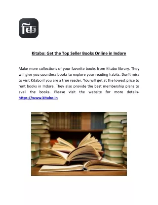 Kitabo: Get the Top Seller Books Online in Indore