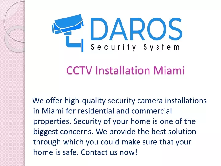 cctv installation miami