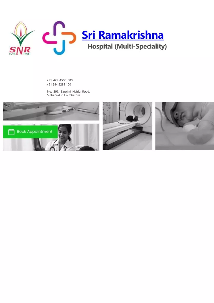 s ri ramakrishna hospital multi speciality