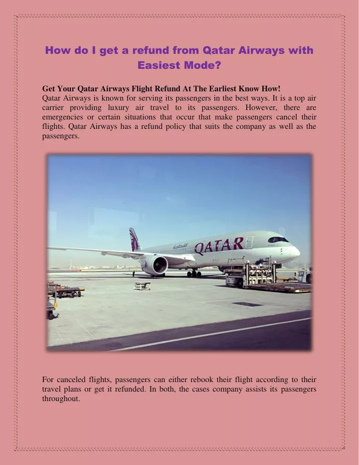 how do i get a refund from qatar airways with