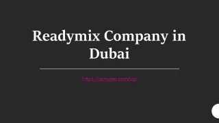readymix company in dubai