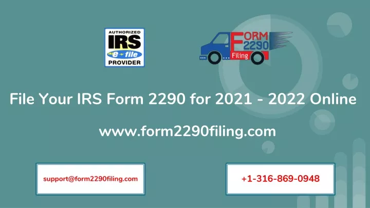 file your irs form 2290 for 2021 2022 online