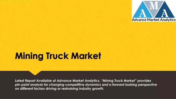 mining truck market