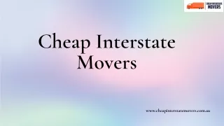 cheap interstate movers