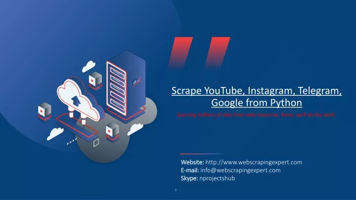 scrape youtube instagram telegram google from python