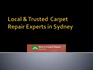 Hire Leading Carpet Repair Services in Sydney