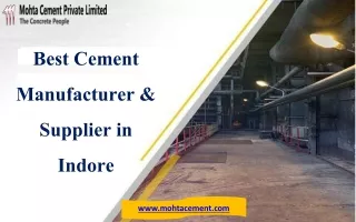 Best Cement Manufacturer & Supplier in Indore | Mohta Cement
