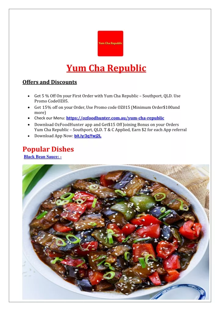yum cha republic offers and discounts
