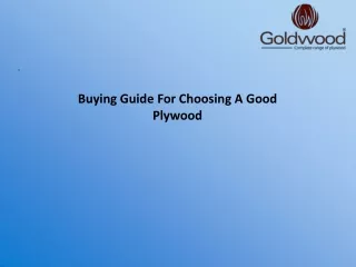 Buying Guide For Choosing A Good Plywood