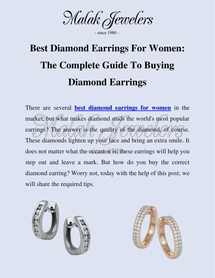best diamond earrings for women