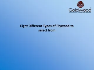 Eight different types of Plywood to Select From