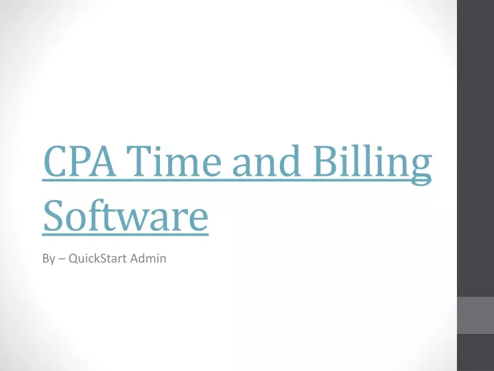 cpa time and billing software