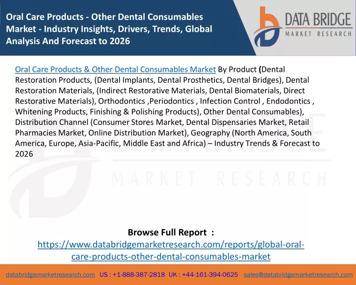 oral care products other dental consumables
