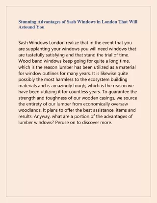 stunning advantages of sash windows in london
