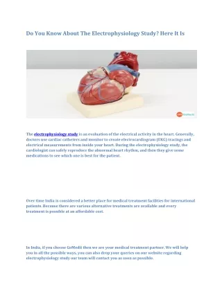 do you know about the electrophysiology study