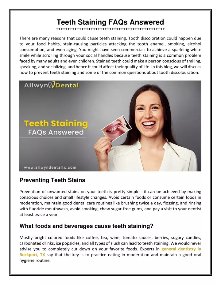 teeth staining faqs answered