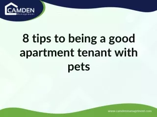 8 tips to being a good apartment tenant with pets