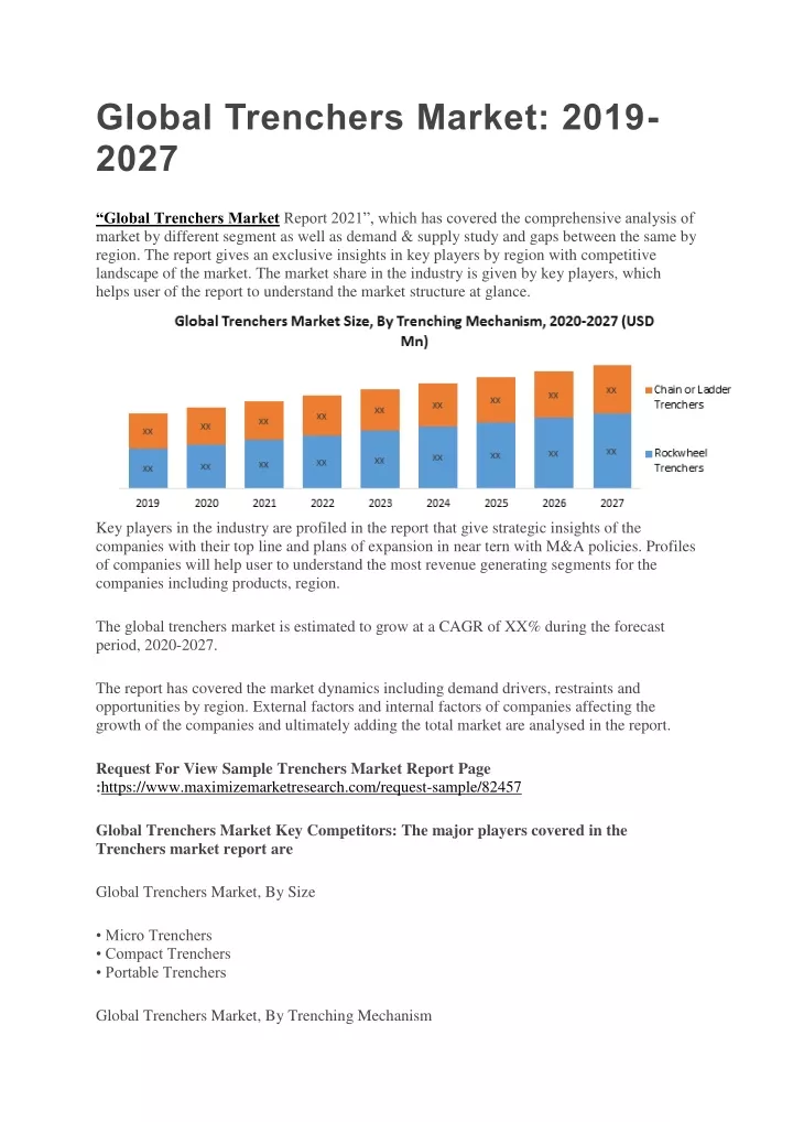 global trenchers market 2019 2027