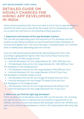 app development cost india