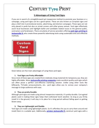 5 advantages of using yard signs