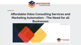 Odoo Consulting and Marketing Automation For All Businesses