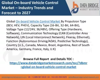 global on board vehicle control market industry