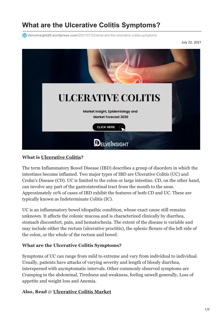 what are the ulcerative colitis symptoms