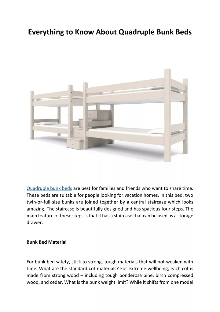 everything to know about quadruple bunk beds