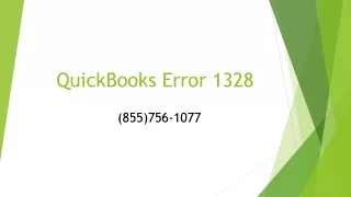 QuickBooks Error 1328