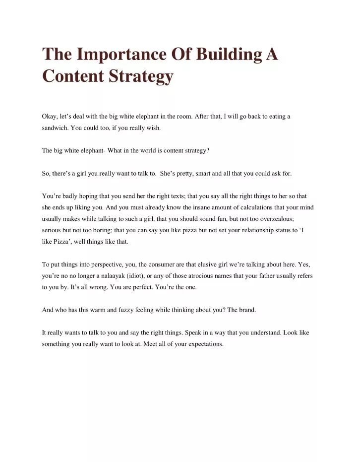 the importance of building a content strategy