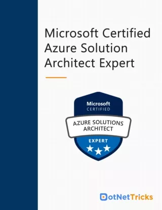 Microsoft certified azure solution architect expert - Dot Net Tricks