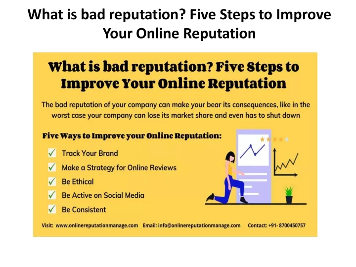 what is bad reputation five steps to improve your