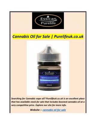 Cannabis Oil for Sale  Purelifeuk.co.uk