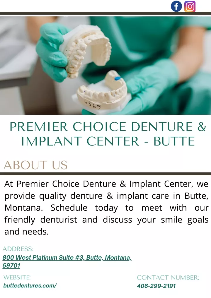 premier choice denture implant center butte
