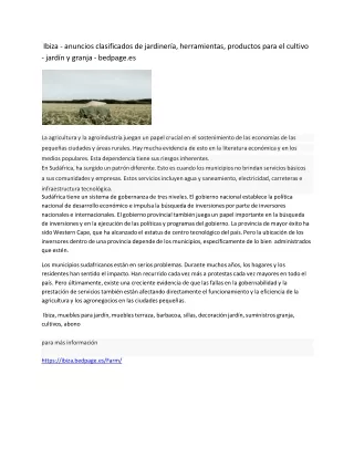 Ibiza - anuncios clasificados de jardinería, herramientas, productos para el cultivo - jardín y granja - bedpage.es-conv