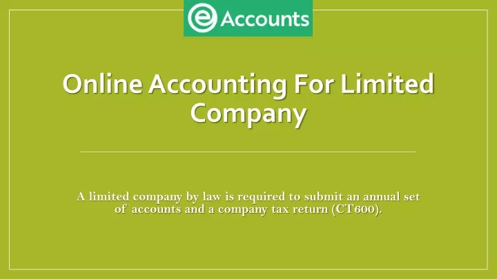 online accounting for limited company