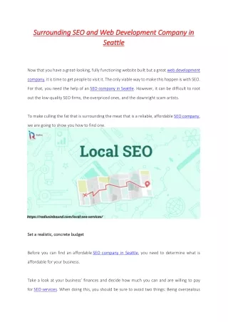 surrounding seo and web development company