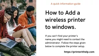 install a printer in windows 10