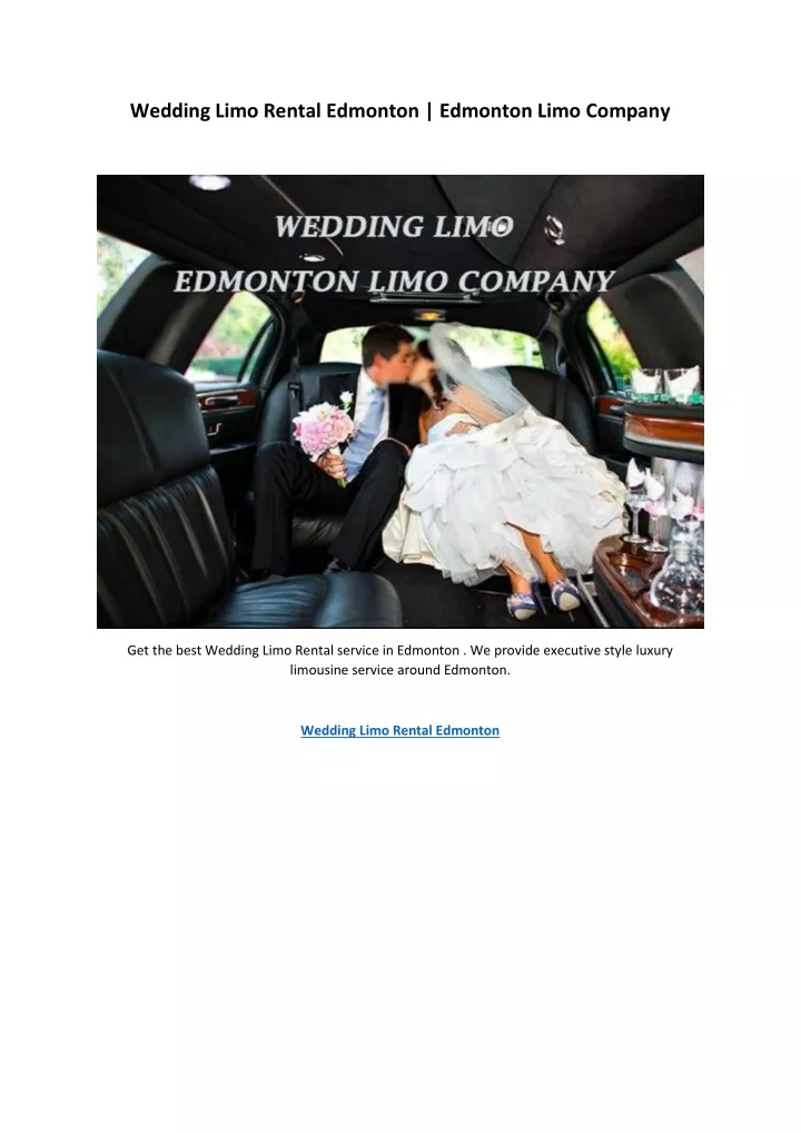 wedding limo rental edmonton edmonton limo company