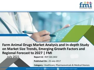 Farm Animal Drugs Market Analysis and In-depth Study on Market Size Trends, Emer